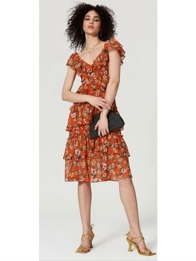 The Blood Orange Chiffon Summer Dress by Marissa Webb S